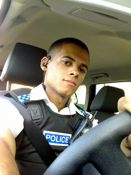 Aaron Carty in his police officer uniform