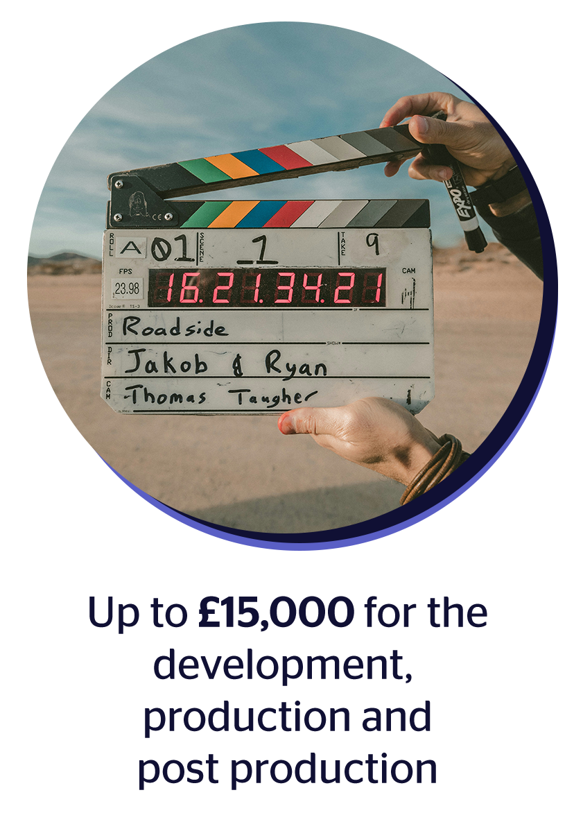 Up to £15,000 for the development, production and post production
