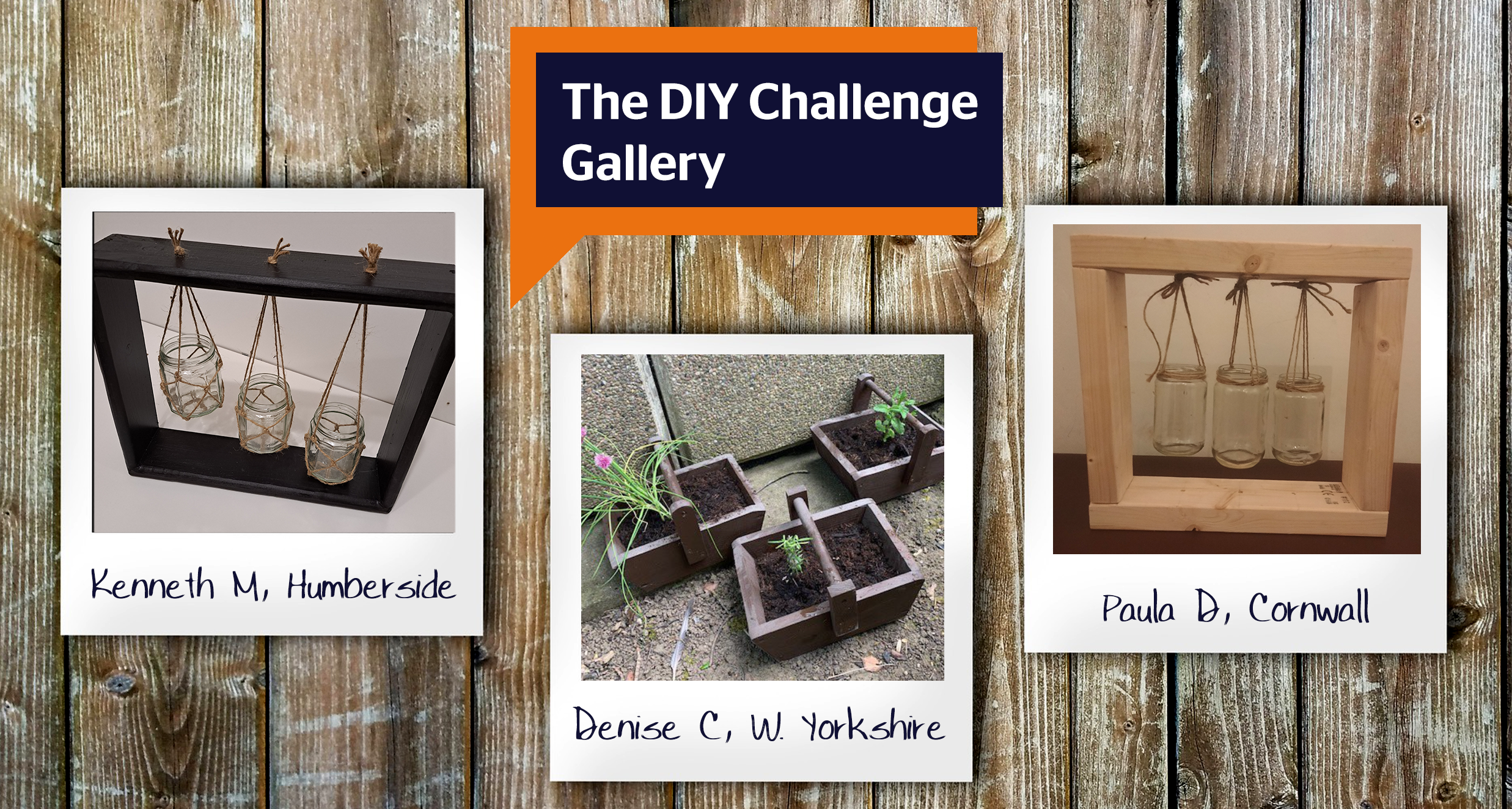 The DIY Challenge Gallery photos from Kenneth M, Denise C and Paula D