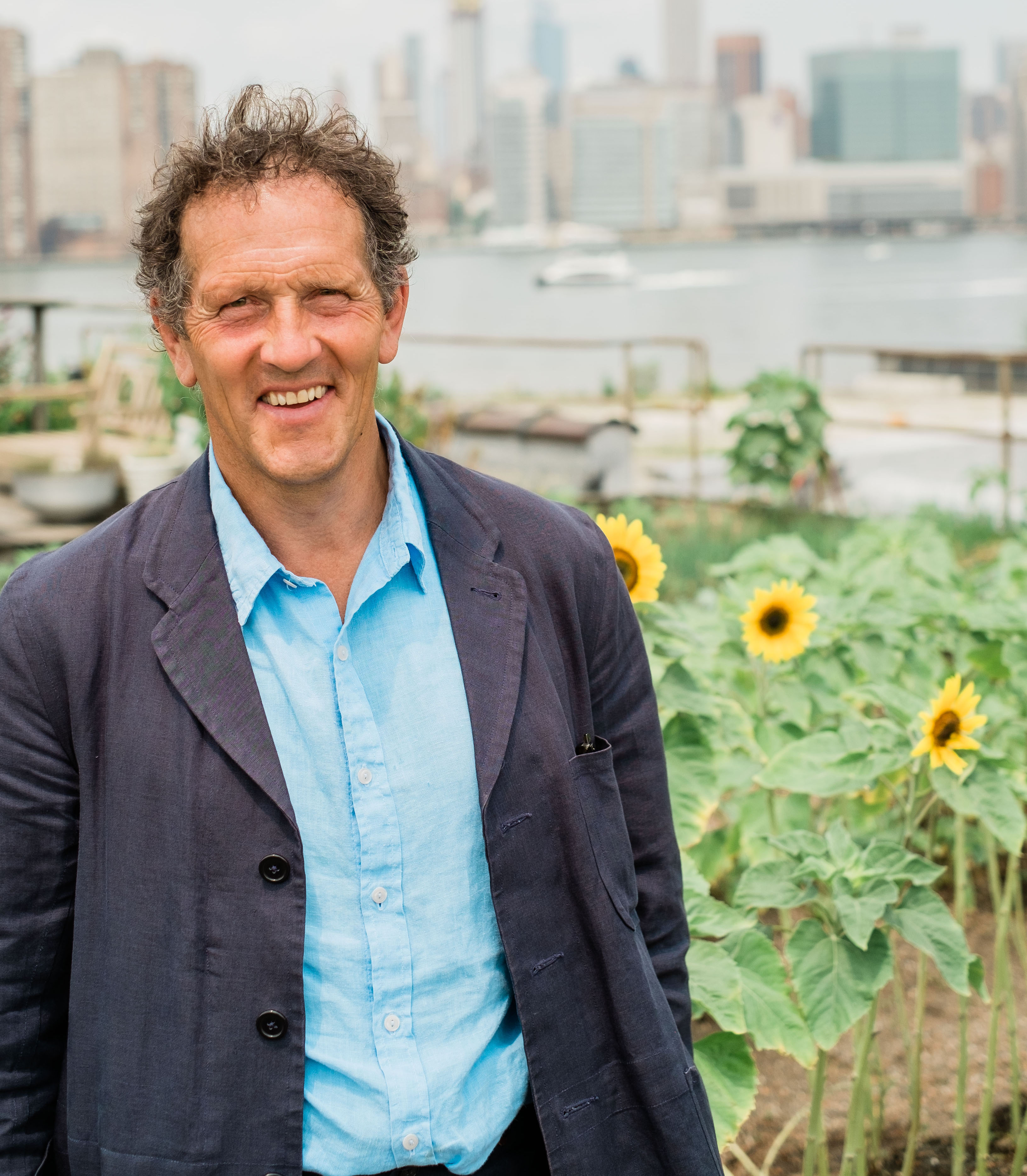 Monty Don with sunflowers